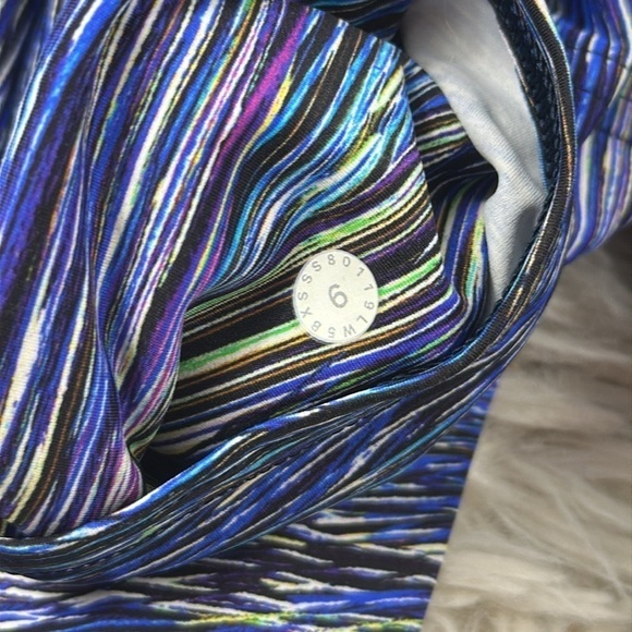 Lululemon Fast and Free Tight 25" *Non-Reflective Nulux Interconnect Blue Multi - Picture 5 of 5